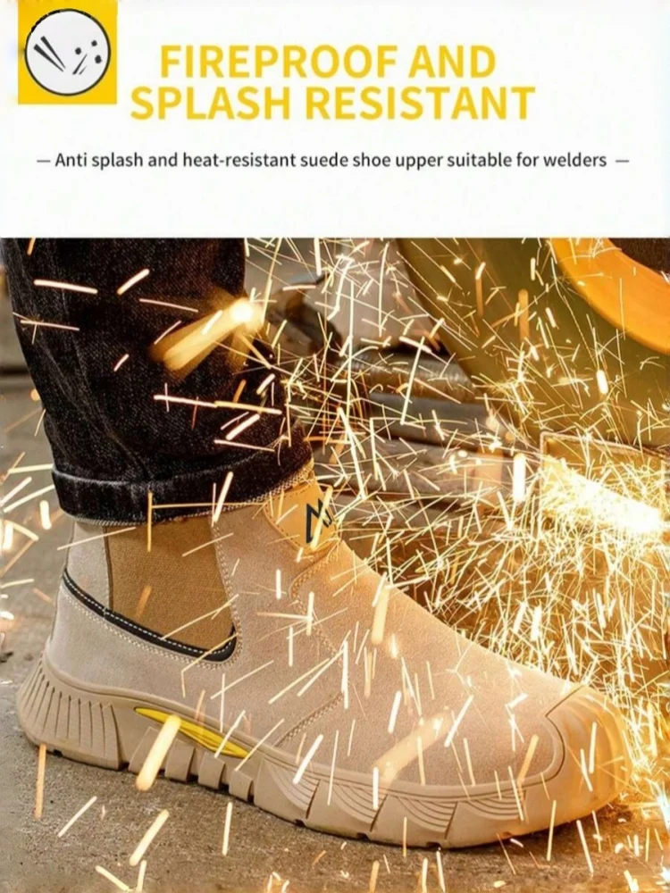Fabrikqualität Herren-Sicherheitsschuhe Komfortable Herren-Arbeitsschuhe Unzerstörbare Durchstichsichere Leichte Outdoor-Arbeitsstiefel – Detail 18