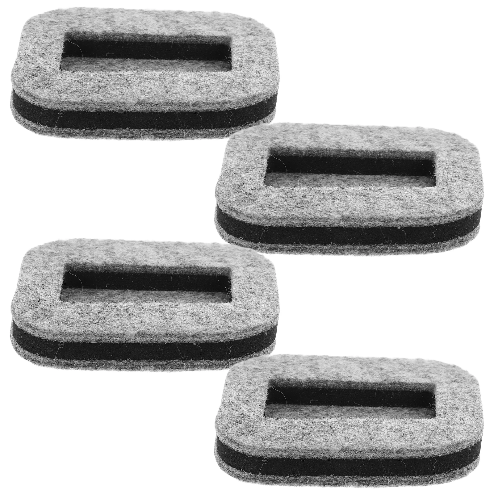 

4 Pcs Anti-slip Card Pad Chair Stoppers Felt Furniture Pads Pulley Nonslip for Dark Grey Floor Grippers