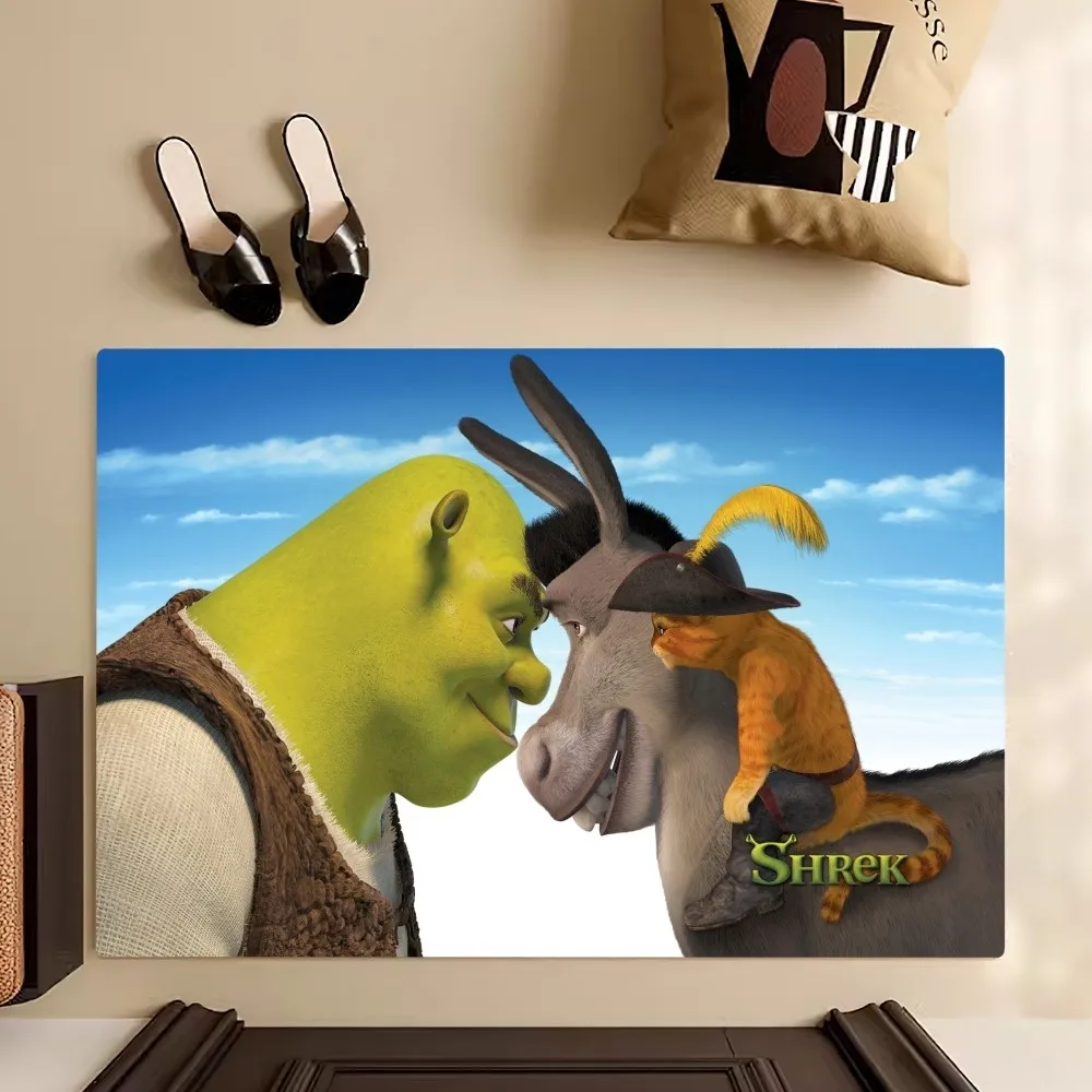 Beast Kingdom S-Shrek And Fiona Floor Mat Bedroom Kitchen Door Bath House Super Absorbent Foot Non-slip