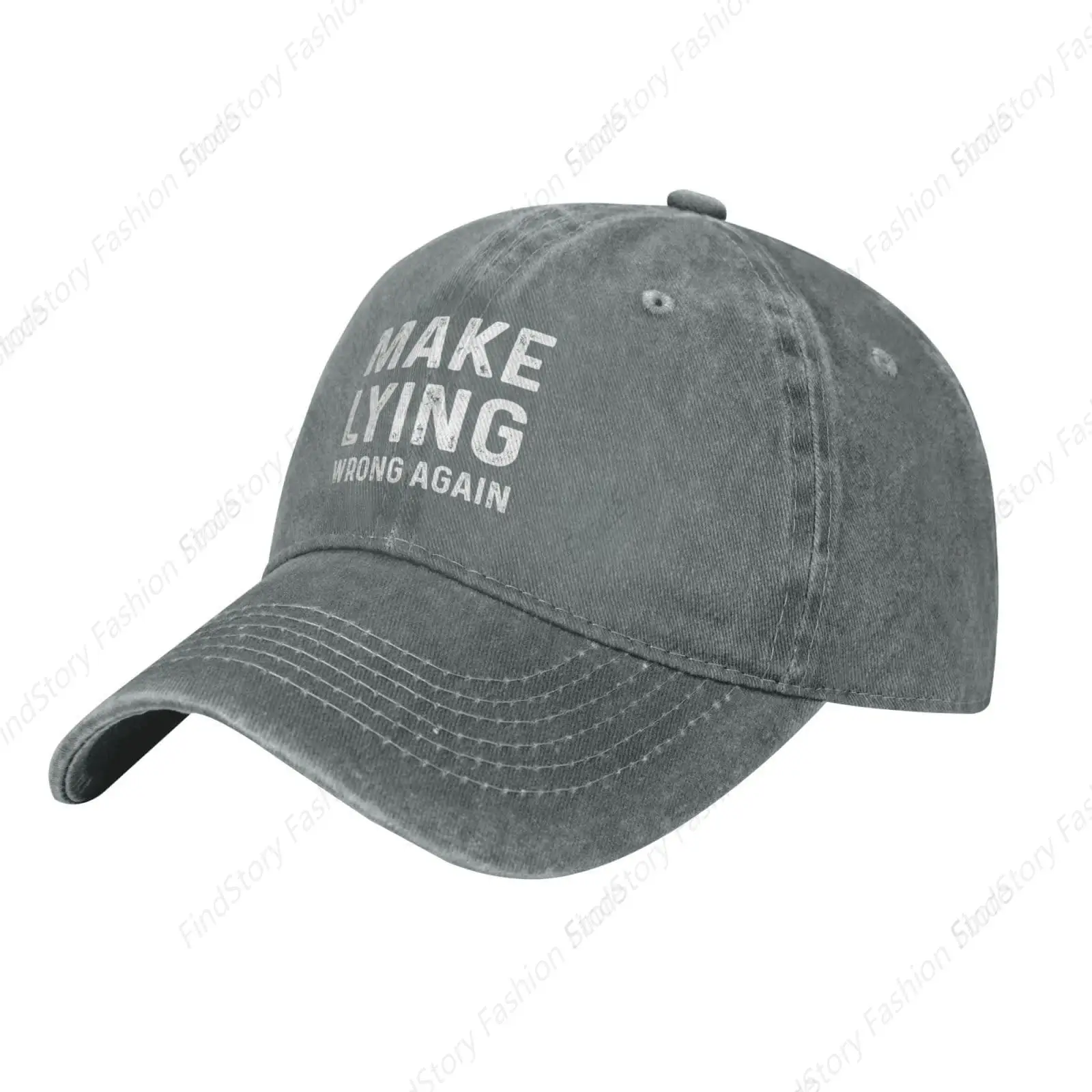 Make Lying Wrong Again Baseball Cap Unisex Vintage Trucker Denim Hat Adjustable Cowboy for Men Women Casual Hip-hop Sports