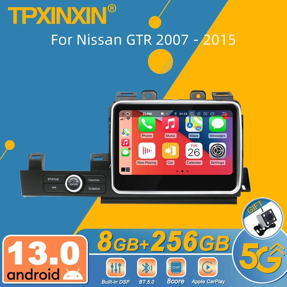 

For Nissan GTR 2007 - 2015 Android Car Radio Multimedia Video Player Wireless Carplay Autoradio Stereo GPS Navi Head Unit Screen