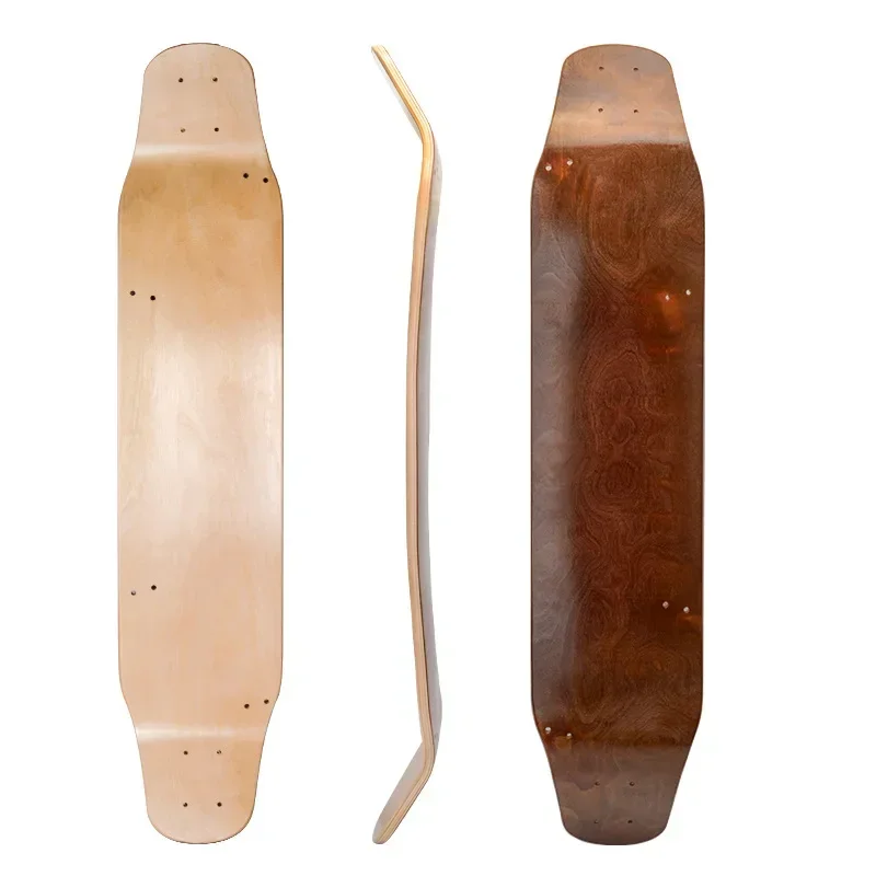 Wide mountain cross-country skateboard kite board longboard, maple double warp electric skateboard beach grass skateboard