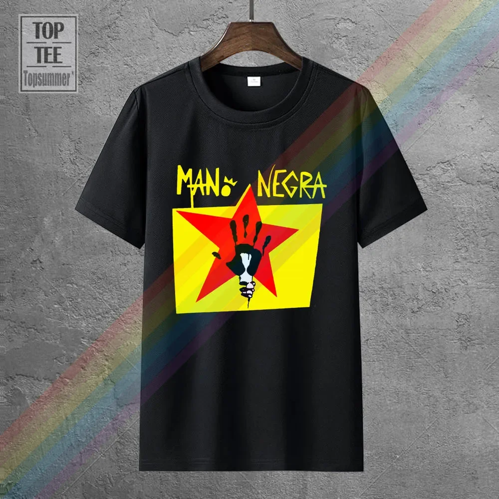 Print T Shirt Men Summer Style Fashion New Manonegra Mano Negra Manu Chao Rock Band T Shirt