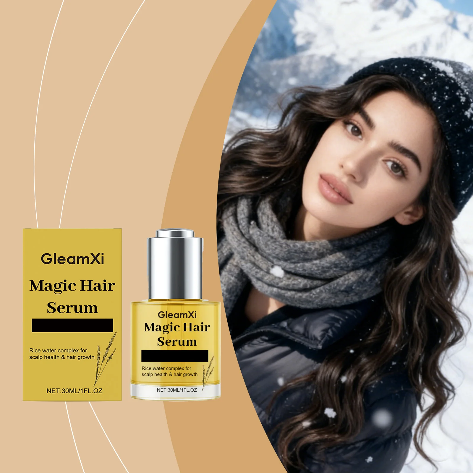 

Scalp Hair Care Serum - Moisturizes Scalp Enhances Hair Shine Enables Scalp Massage Smoothes Strands Supports Hair Care Routine