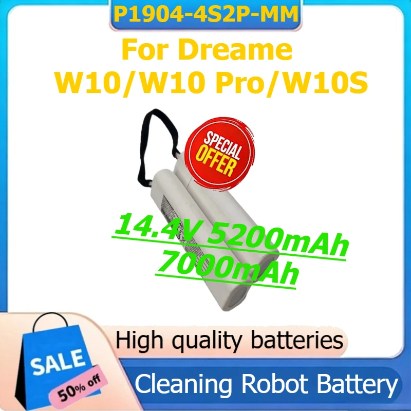 

P1904-4S2P-MM Rechargeable Battery for Dreame W10/W10 Pro/W10S Cleaning Robot Battery 14.4V 5200mAh 7000mAh