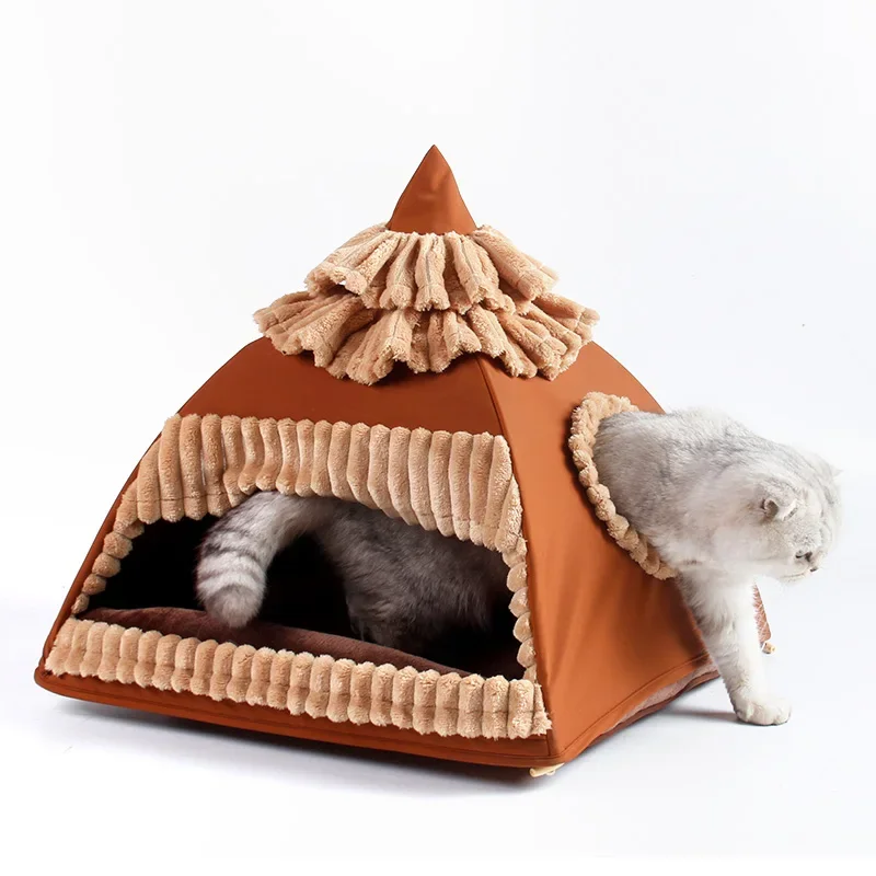 

Manufacturers Wholesale Square Three-piece Multi-purpose Cat Dog Puppy Houses Bed
