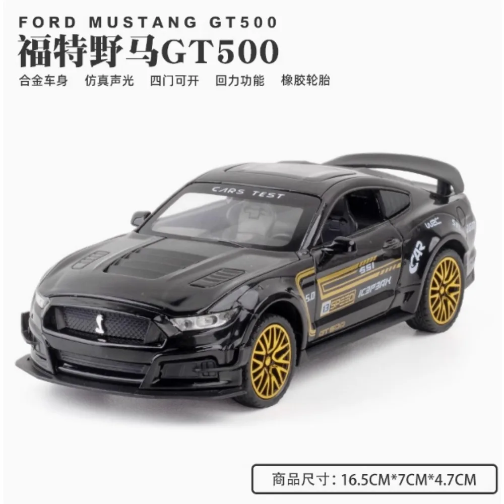 

1:32 Ford Mustang Shelby GT500 Alloy Sports Car Model Diecasts Simulation Metal Racing Car Model Sound and Light Childrens Gifts