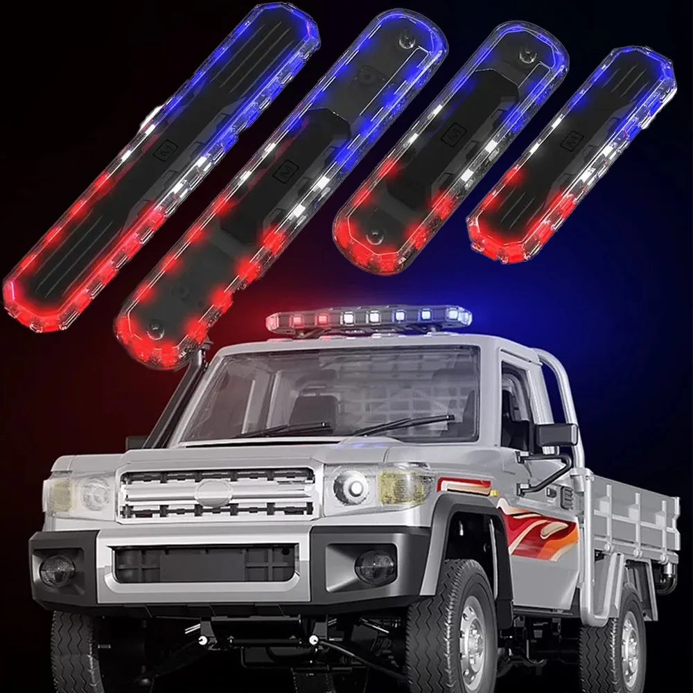 7 Colors 12 Modes RC Car LED Roof Light Bar Multi-Mode RC Lamp for 1/10 RC Crawler Traxxas TRX4 TRX4M Axial SCX10 RGT Yikong
