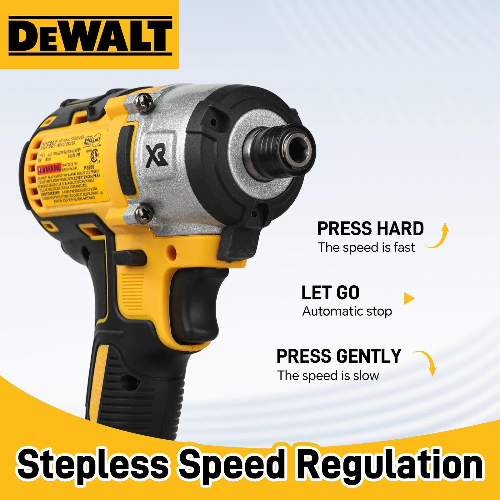 dewalt-dcf887-avvitatore-a-impulsi-compatto-senza-spazzole-20v-205nm-di-coppia-3250rpm-velocita-variabile-per-riparazioni-domestiche-e-costruzioni