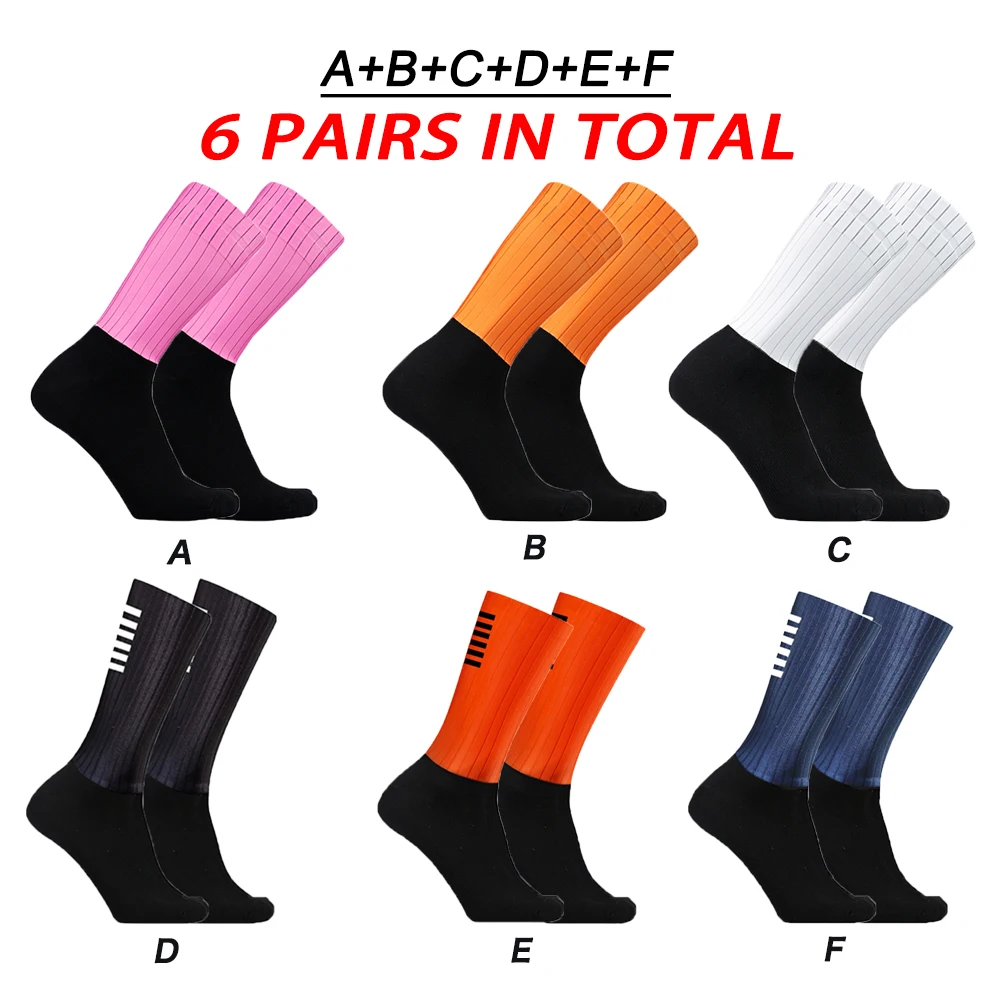 

Unisex Mid-Calf Cycling Socks Set of 6 Pairs Soft Comfortable Durable Non-Slip Sports Socks for Men And Women