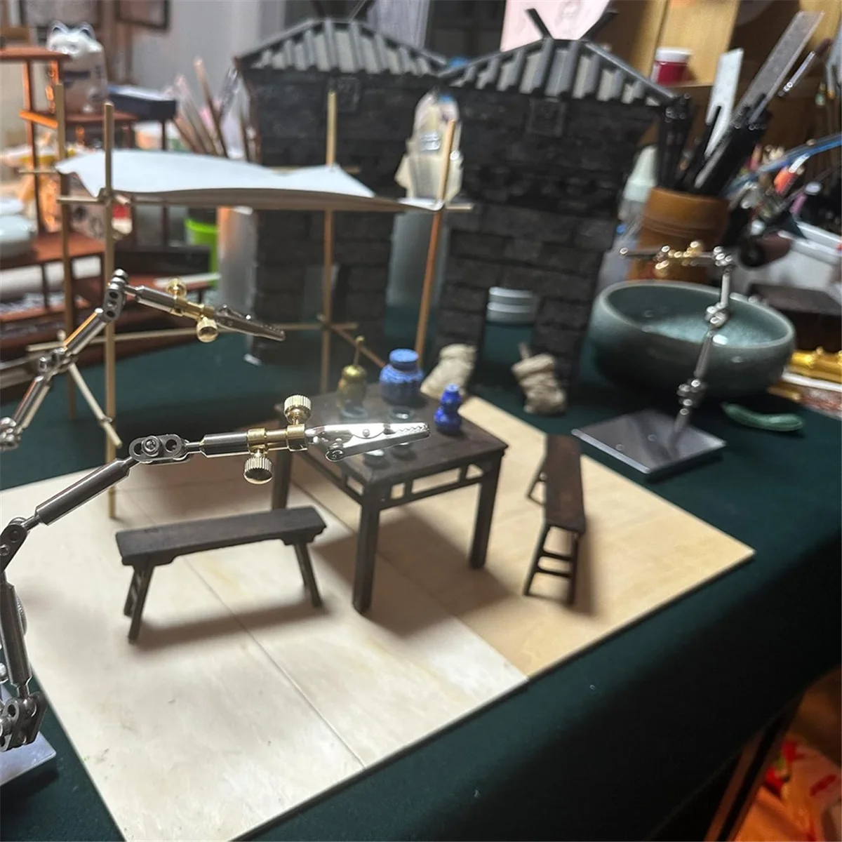 A13M 스톱 모션 애니메이션 리그 암 키트 - 26cm 스테인리스 스틸 리그 암 및 6가지 종류의 커넥터 포함, 씬리스 캐릭터 제작용