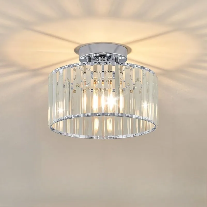 

Milk White Wind Crystal Lights Simple Wind Atmosphere Ceiling Light Bedroom Lighting Crystal Lighting