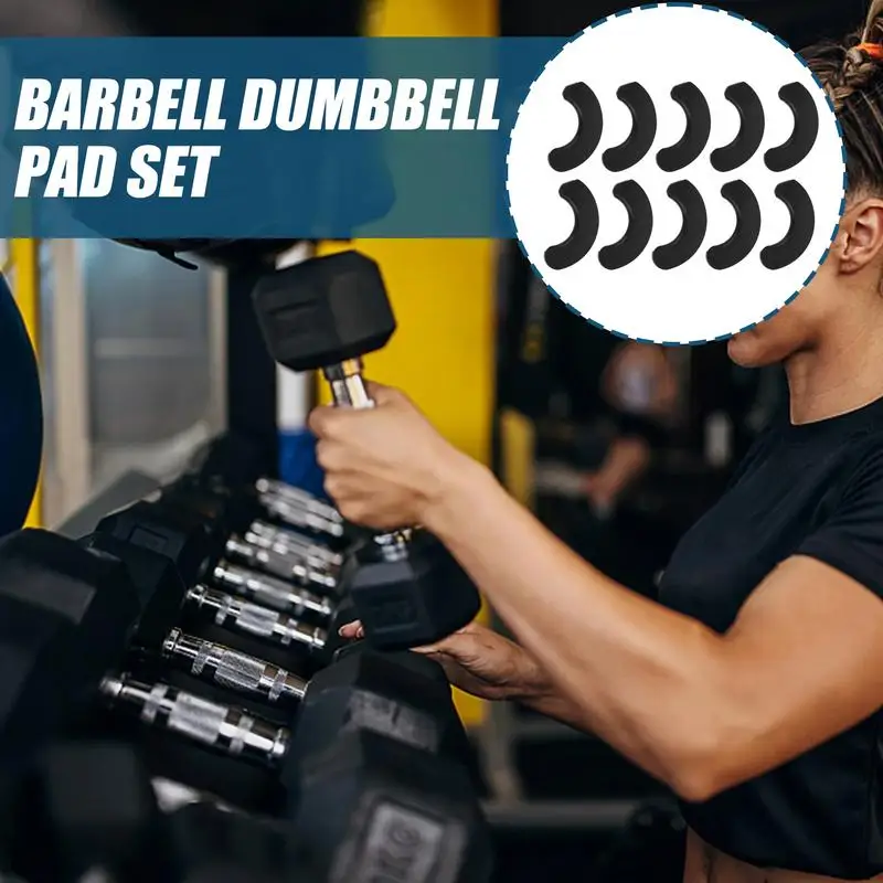 Dumbbell Pad 10X Protective Barbell Pads For Dumbbells Exercise Equipment Accessory Home Gym Fitness Supplies For Rack