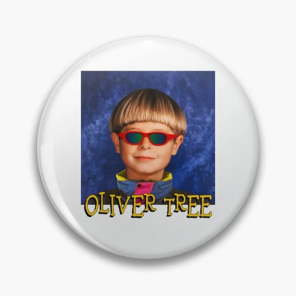Oliver tree alien boy Pin Holographic Star Heart Pin Brooches Laminated Button Fashion Accessory