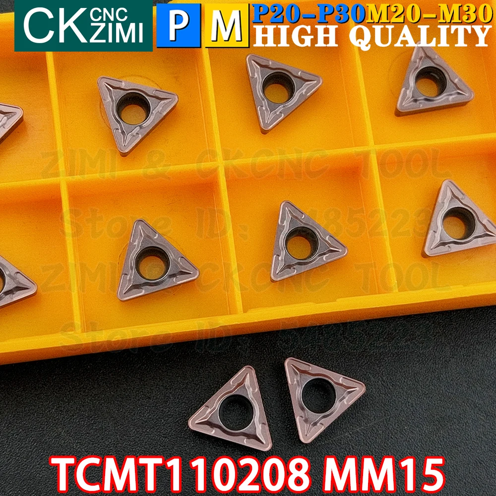 TCMT110208 MM15 TCMT21.52 MM15 Carbide Inserts External Turning Inserts Tools TCMT 1102 CNC Mechanical metal lathe cutting tools