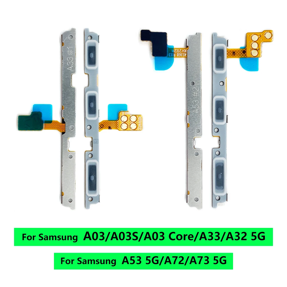 NEW Power Switch On/Off Button Volume Key Button For Samsung A02 A02S A32 A52 A72 A03s A03 Core A13 A22 A33 A53 A73 4G 5G