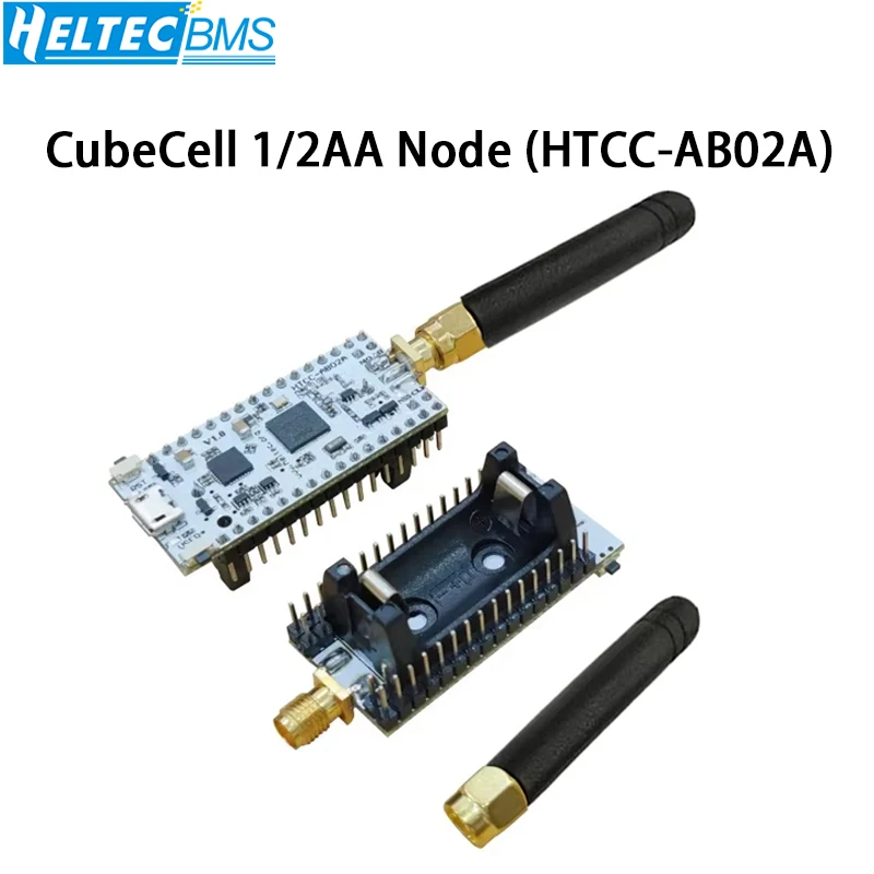 AB02A CubeCell 1/2AA Node Lora Node ASR6502 LoRaWAN node applications for arduino with Antenna 1/2AA battery case 868 915MHZ