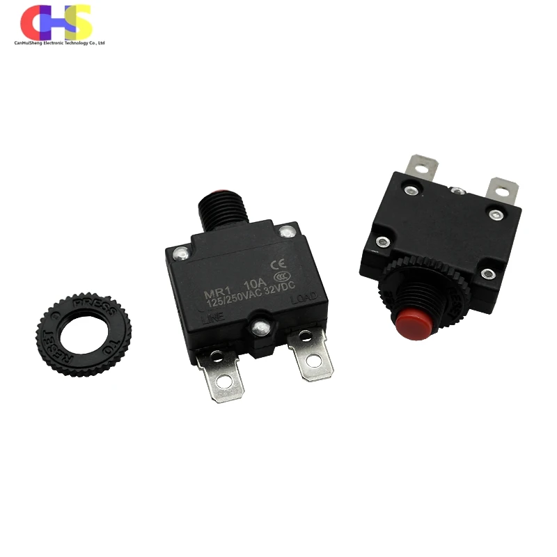 (1-10PCS) MR1 Manual Reset Circuit Breaker 3A 4A 5A 6A 8A 10A 12A 15A 20A 25A 30A Thermal Current Overload Protector Switch Fuse image 3