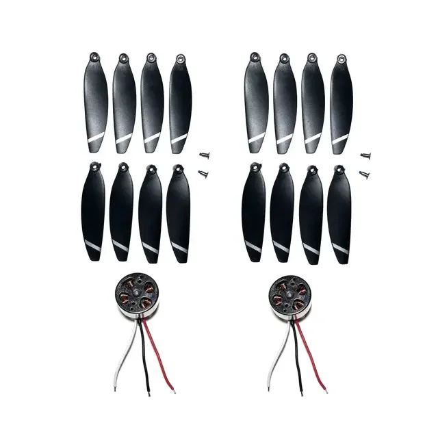 CW CCW Propeller Blade 16PCS + Brushless Motor Engines 2PCS for S136 Mini RC Quadcopter S136Max S136Pro GPS Drone Maple Leaf