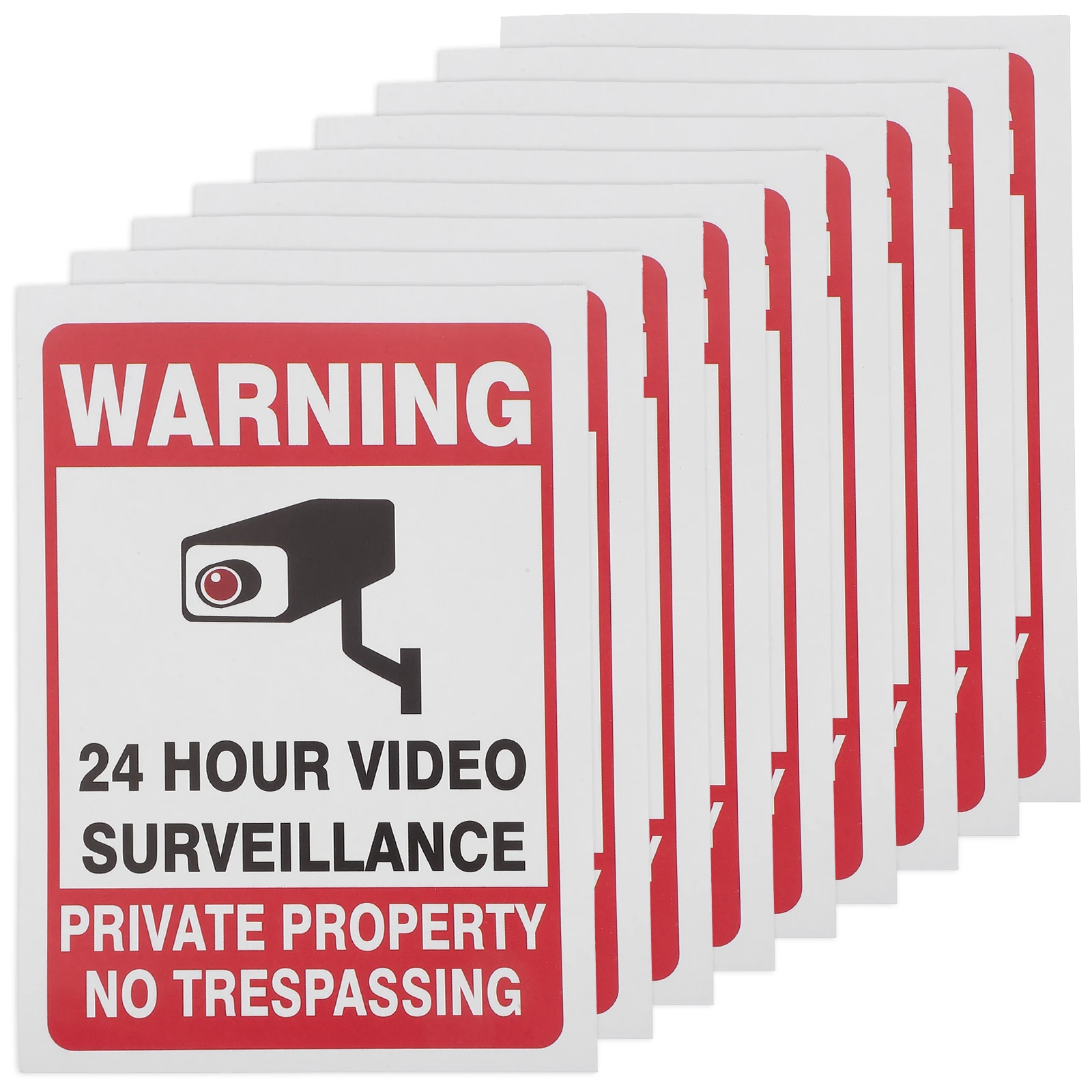 

50 Sheets Alert Camera Stickers Recording Sign Video Warning Signs for Property