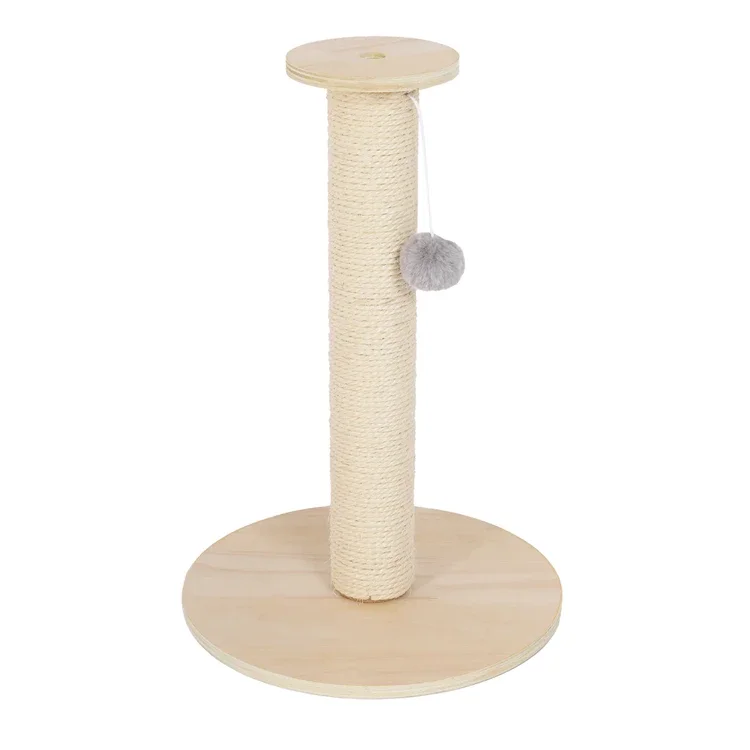 

Hot Selling Cat Interactive Toys Wood Small Cat Tree Sisal Vertical Scratcher for Indoor Cats