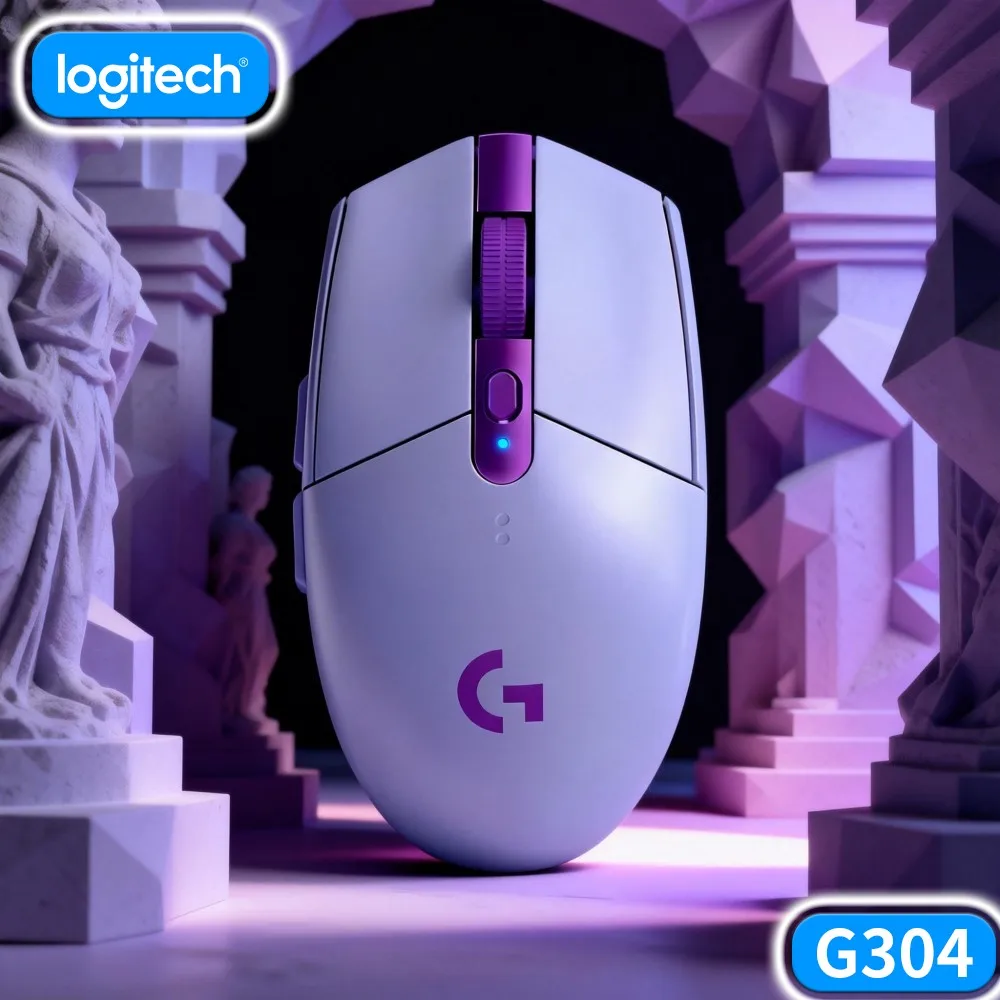 Logitech G304 LIGHTSPEED Wireless Gaming Mouse Small‑Size Body Adapt Limited‑Space Dorm Home Office Desktop Workbench