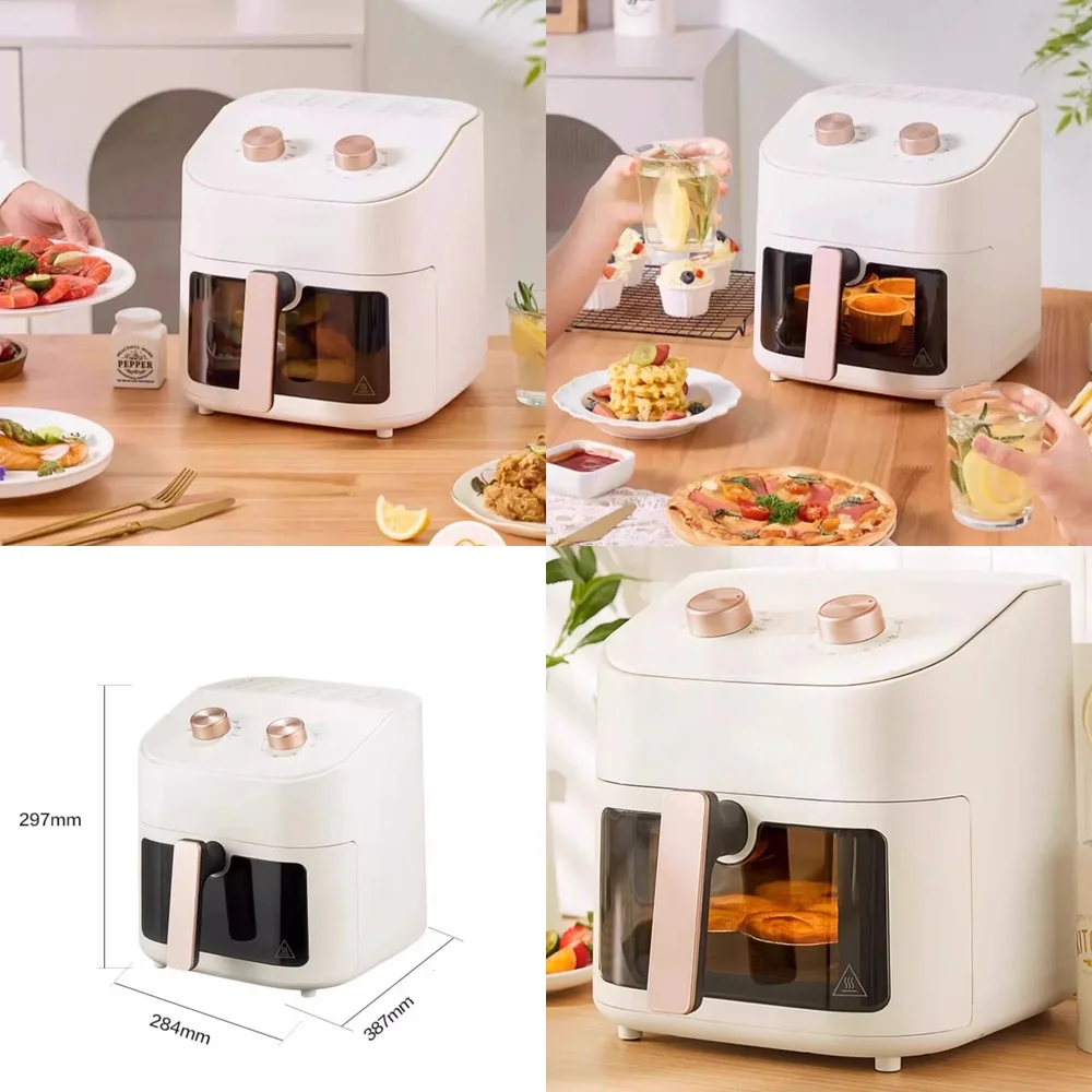 Air Fryer for Use 7L Large Capacity Visible Metal Inner Cavity Fully Automatic Oil Free Oven Airfryer for Kitchen