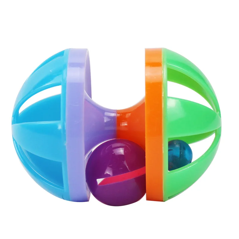 Ball Shaped Bell Ball Cat Toy Multi-color Plastic Fun To Play Relieve Boredom Cat Toy Supplies