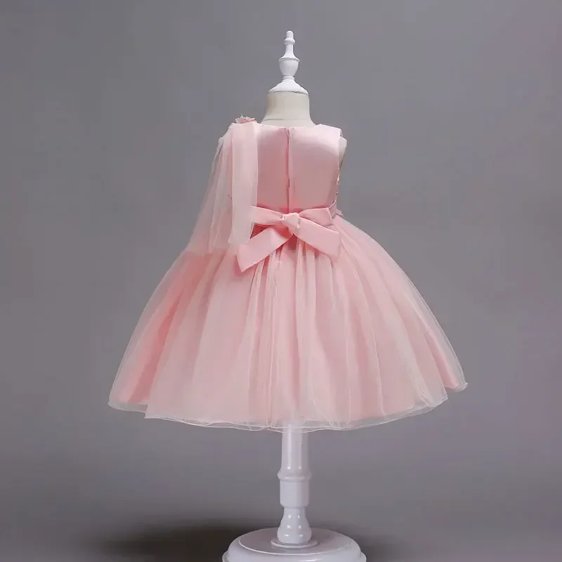 Fashion Flower Girl Dresses for Weddings Lace Sleeveless Kids Dresses for Girls Summer Children Girls Party Dress 3-9 Years