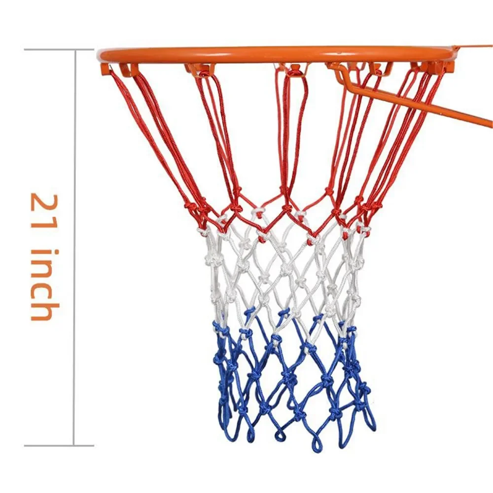 Standard Basketball Net Nylon Hoop Goal Standard Rim For Basketball Stands Thickened Nylon Basketball Basket For Children