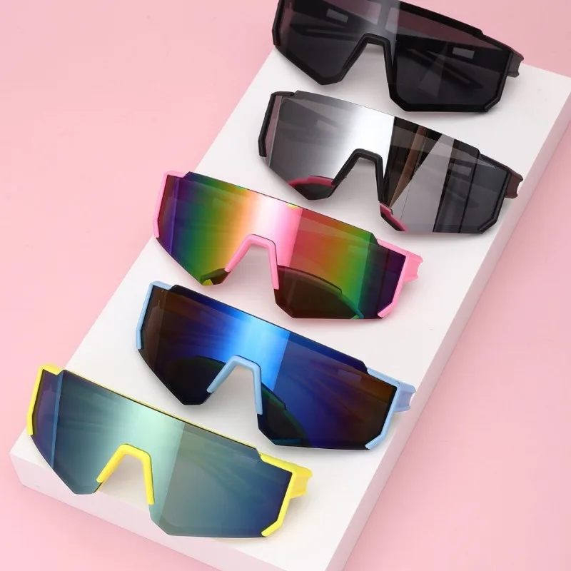 Boys Girls UV400 Sports Sunglasses - Children's Colorful Lens Outdoor Cycling Sun Glasses Trendy
