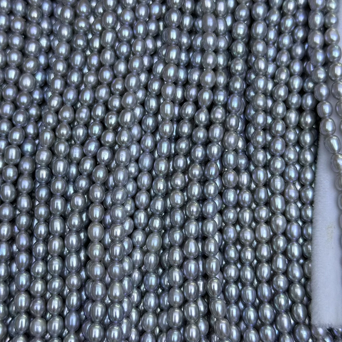 

AAAA 4-5mm High-quality Irradiated Gray Natural Freshwater Pearl Rice-shaped Beads for Jewelry Making DIY Necklace Accessories