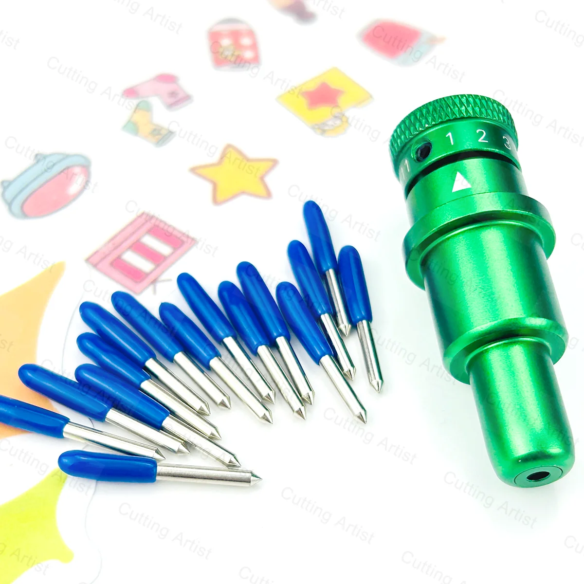 

15pcs 60° 2mm Deep Cut Blade for Silhouette Cameo 4 5 Plus Pro Portrait 3 4 + 1pc Blade Holder