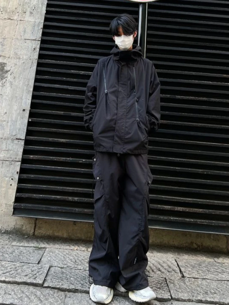 

Men’s Relaxed Fit Work Inspired Trousers Fall Season Straight Leg Casual Pants Retro Chic Streetwear for Daily Use