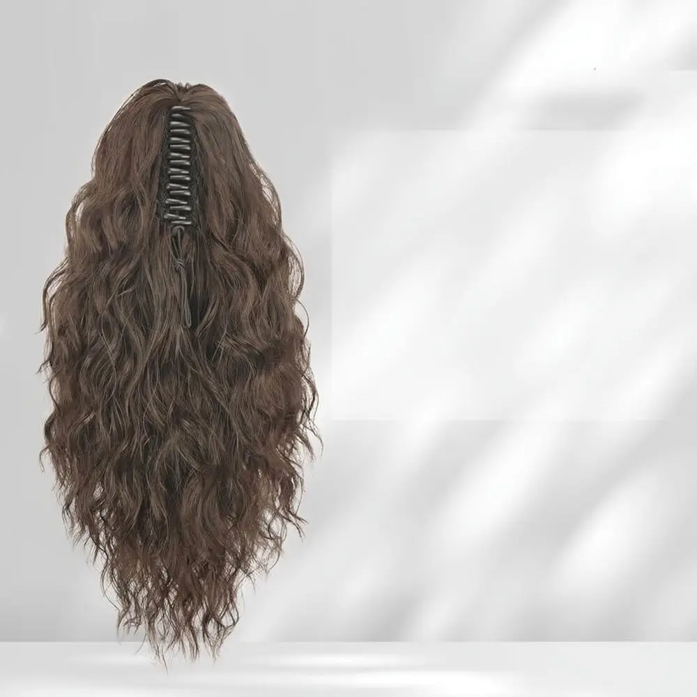 Long Deep Wave Claw Ponytail Extension Synthetic Curly Hairpiece Wavy Hair Extensions For Women Natural Look Hairpiece