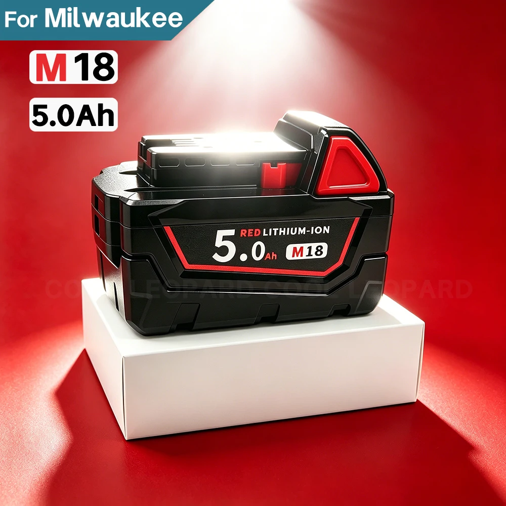 

18V 5.0Ah 3.0Ah Li-ion Battery for Milwaukee M18 Compatible with REDLITHIUM M18B5 48-11-1850 48-11-1860 with BMS Protection