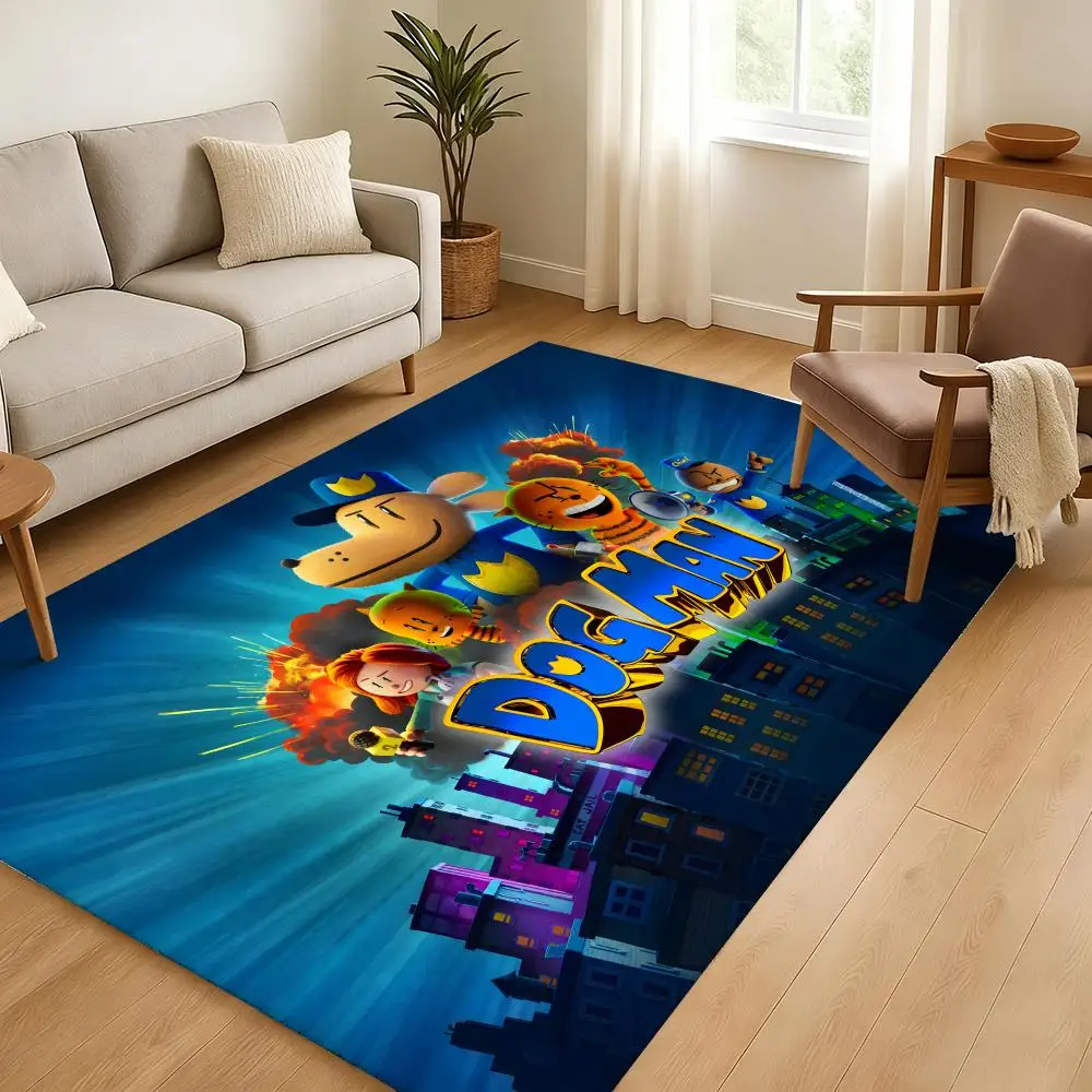 

Коврик для пола с изображением DOG MAN, мягкий, утолщенный, фланелевый, для двери, нескользящий, для гостиной, домашний декор