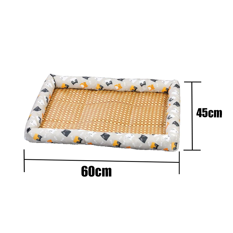 Pet Cooling Mat Dog Cat Sleeping Pad Cool rattan Dog Cat Seat Cushion Pet Sleeping Bed Kennel For Dogs Cat