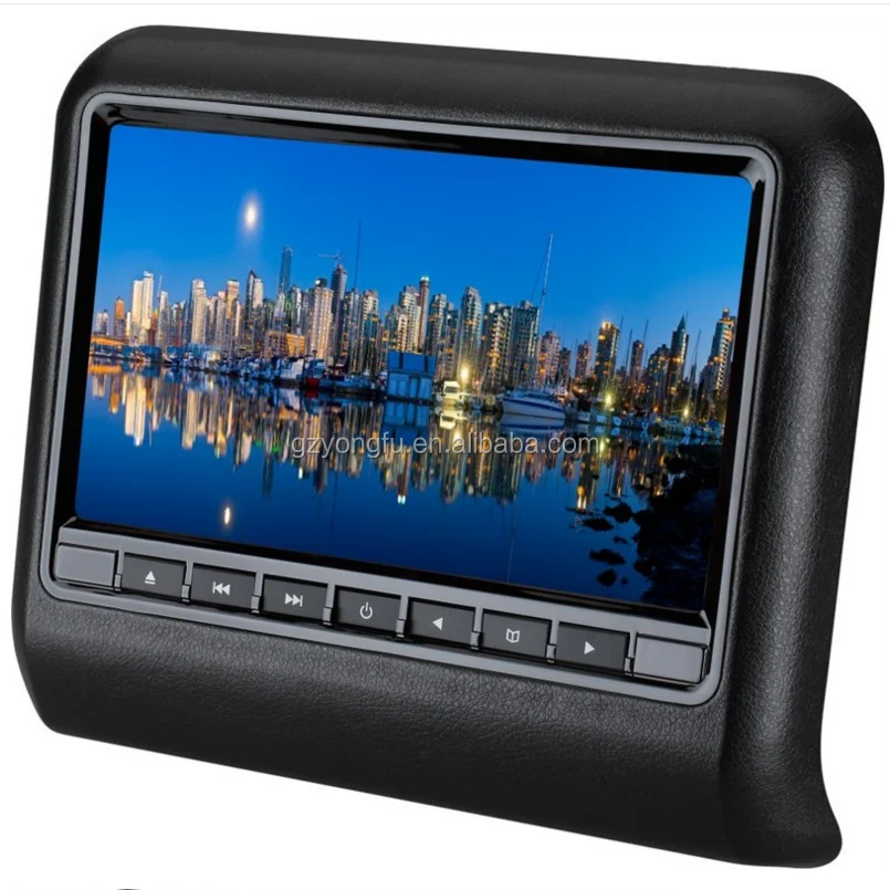 9 inch car headrest dvd player car back seat monitor With IR FM Game Speakers