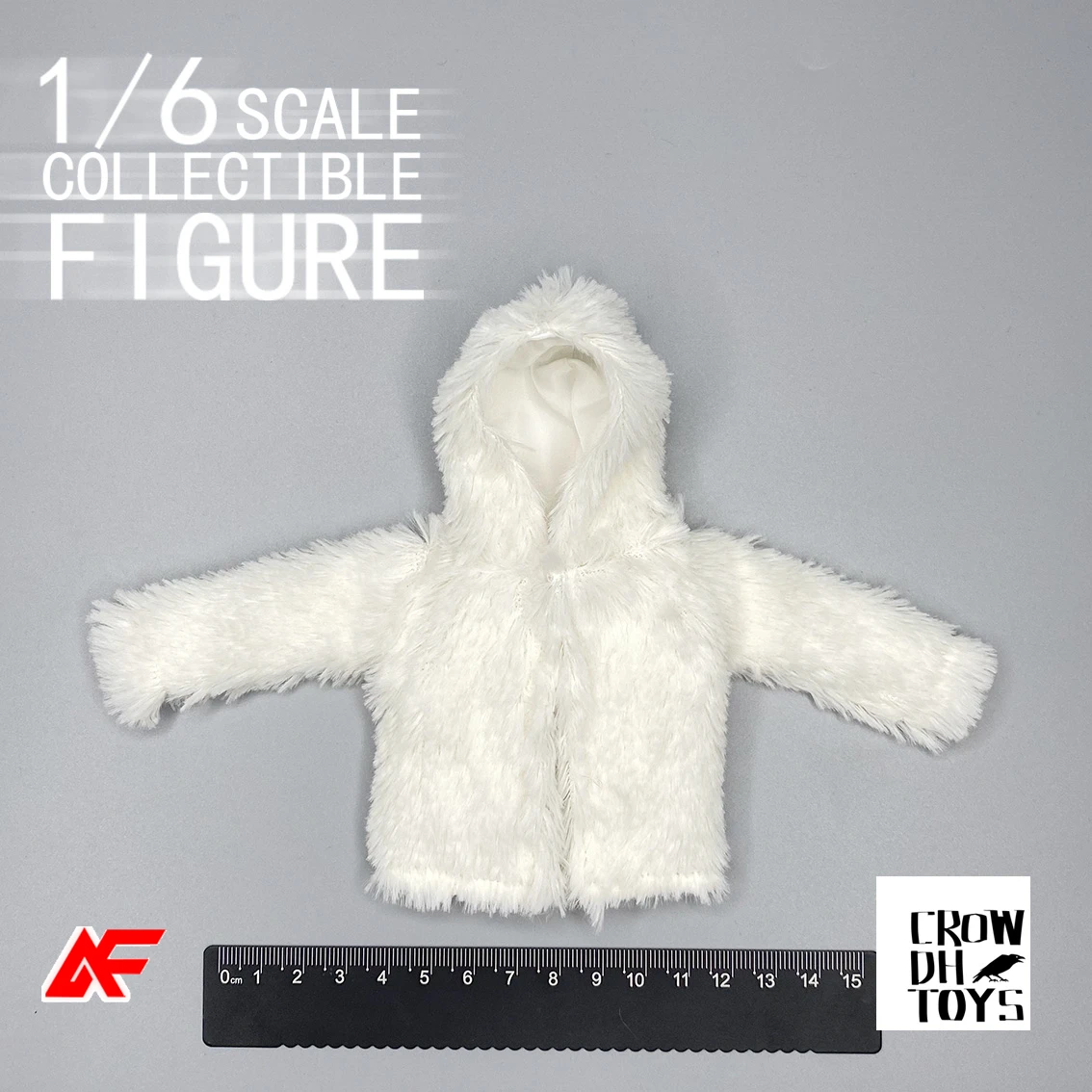 1/6 Scale White Plush Coat Furry Coat Jacket Fit For 12'' TBLeague PH JO Female Action Figure Body Dolls