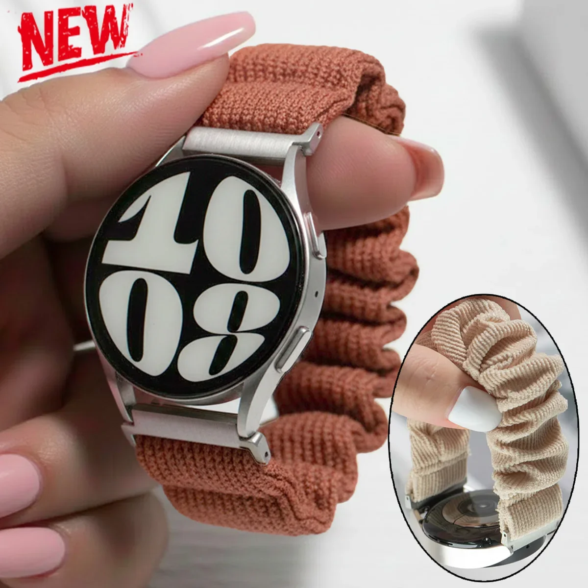 Scrunchie Strap For Apple watch S12 11 10 9 8 7 SE3 elastic woman sport band for iwatch Ultra 4/3/2 49mm 46 44 42 40 38MM