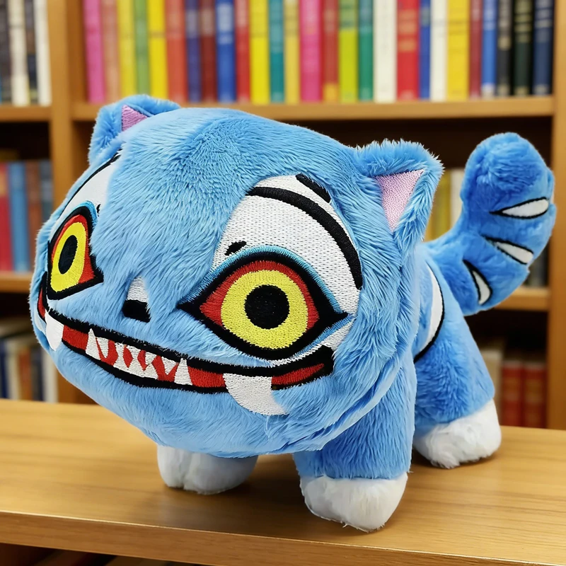 Anime Kpop Demons Hunters Peluche Lindo Tigre Púrpura Sombrero Negro % Goma Con 3 Ojos Monstruo y * Hunt Girl\Grupo Recheado Regalo de Navidad.