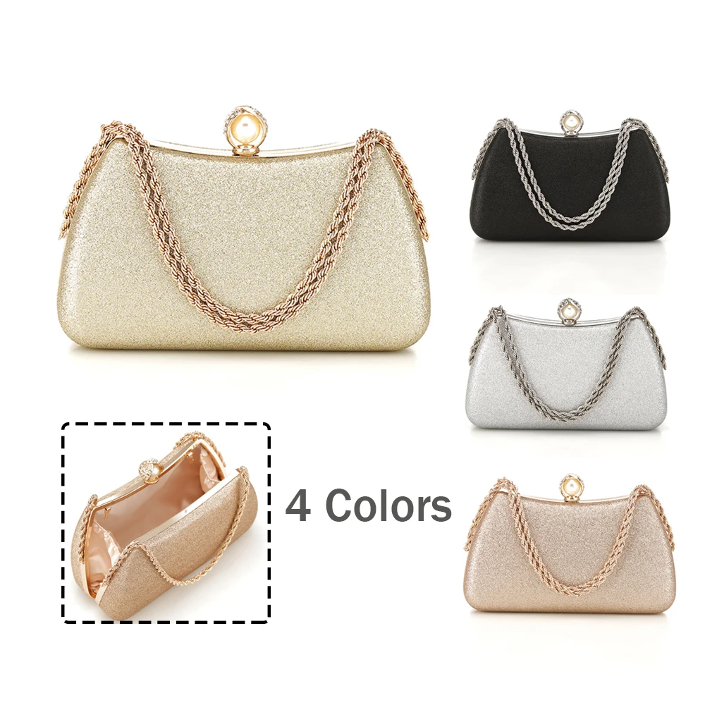 

Fashion Evening Bag Luxury Designer Wedding Party Handbag Pearl Clutch Bag with Chain Dinner Shoulder Bags For Reunion Banquet