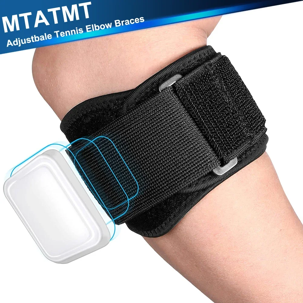 

1Pcs Adjustbale Tennis Elbow Braces for Tendonitis, Golfer's Elbow Forearm Brace Straps and Compression Pad, Elbow Support