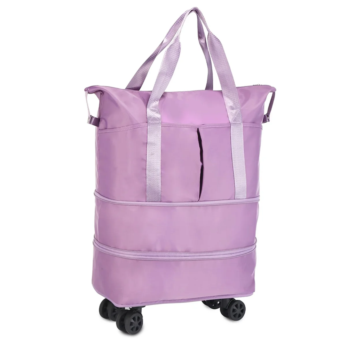 Rolling Duffle Bag with Wheels,Expandable Foldable Duffel Bag with Wheels for Travel,Rolling Luggage Duffel Bag,B