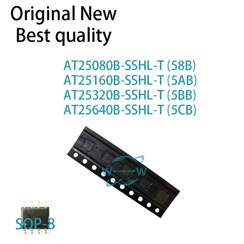 (5-10 PCS)NEW AT25080B-SSHL-T 58B AT25160B-SSHL-T 5AB AT25320B-SSHL-T 5BB AT25640B-SSHL-T 5CB SOP-8 EEPROM IC Chip electronic