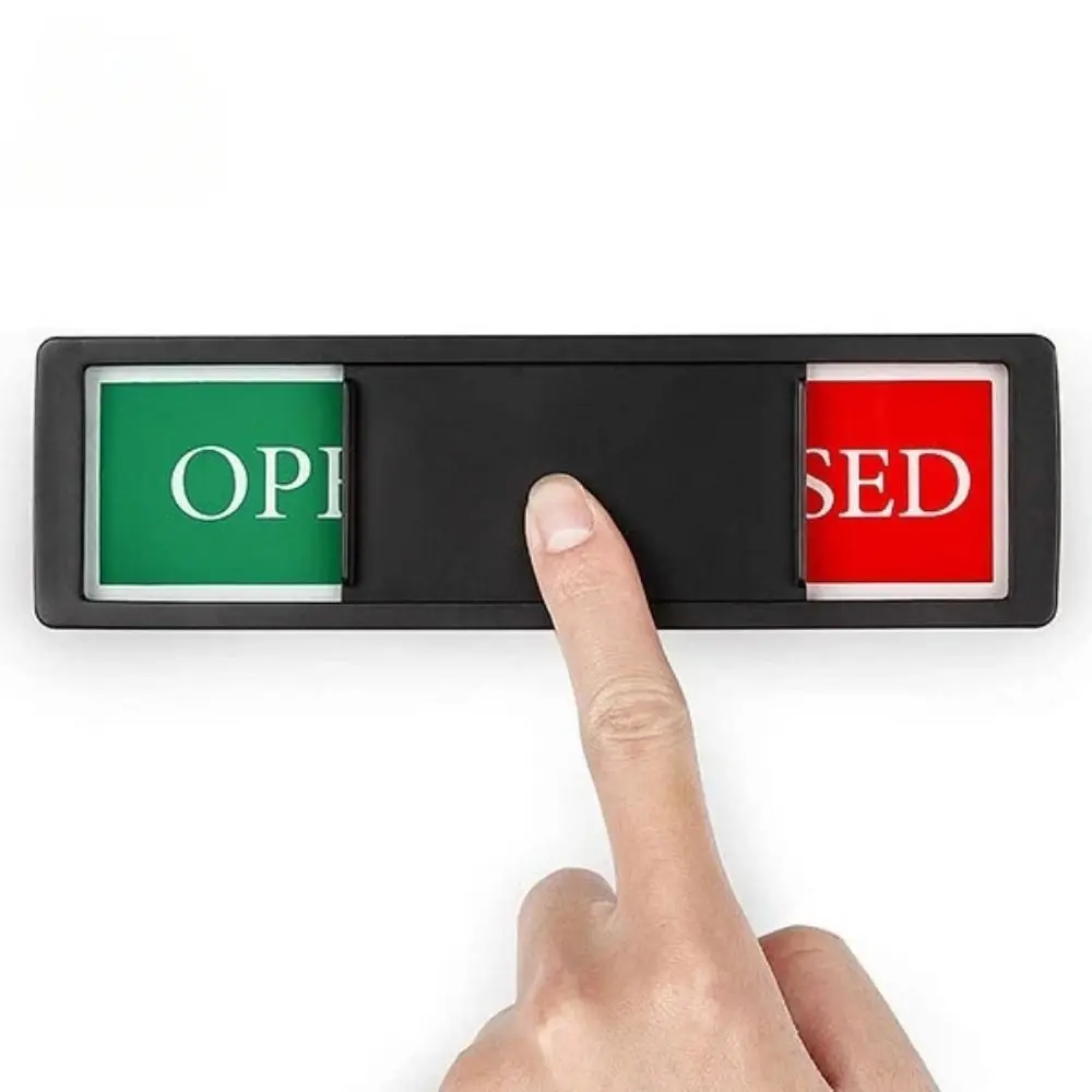 Magnetic OPEN Slide Sign Double Sided Durable Office Indicator Convenient Reusable OPEN CLOSED Signboard Restroom