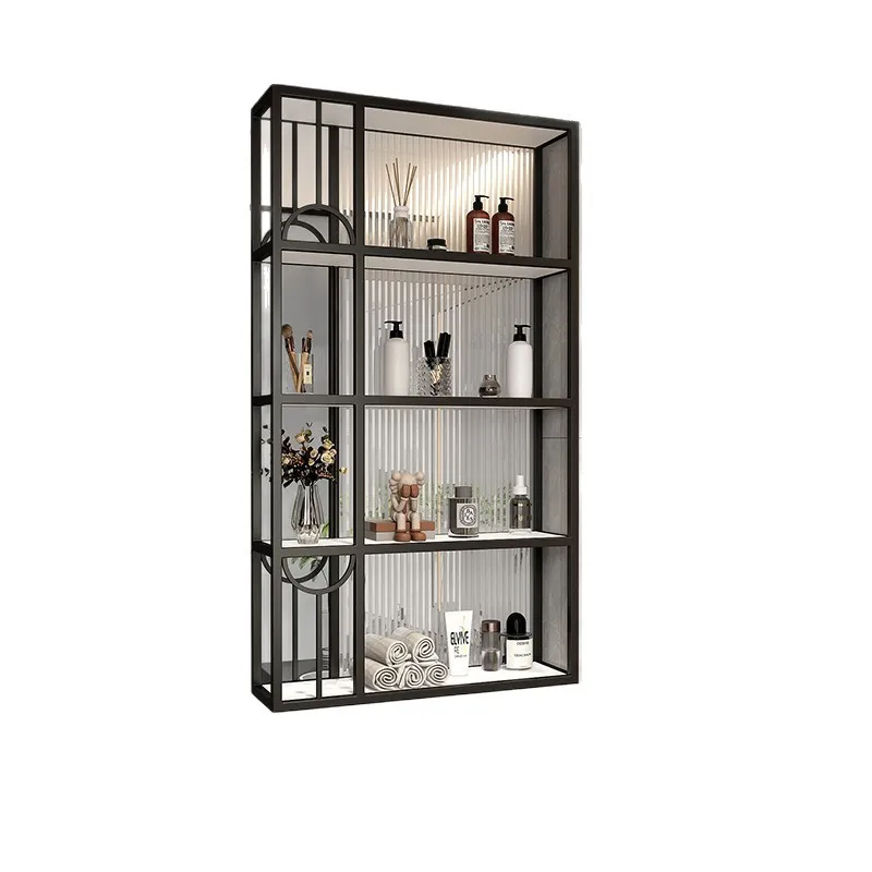 Bathroom half wall screen cabinet entrance living room dry area washstand rack partition modern simplicity
