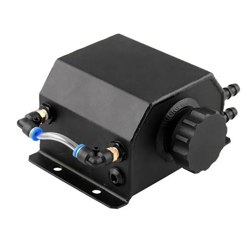 

Universal Car Auto 1L Radiator Coolant Overflow Bottle Recovery Water Reservoir Tank with Cap Black Aluminum New