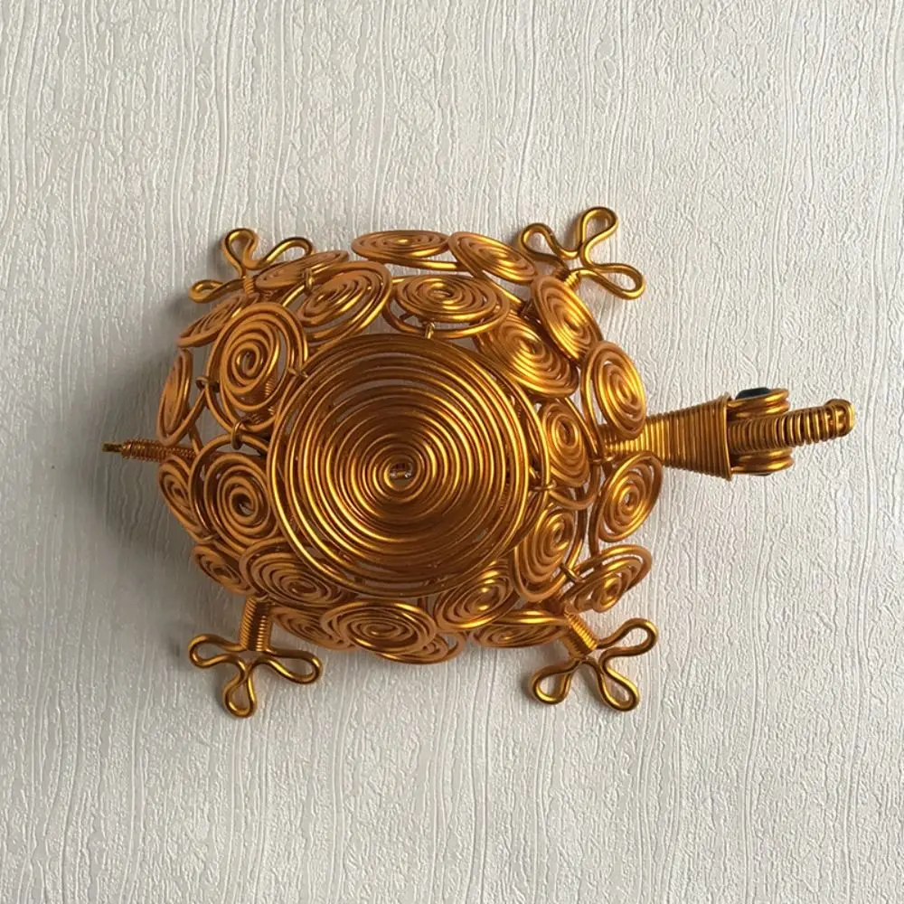 

Скульптура статуя черепахи ручной работы модель Коллекционная алюминиевая проволока фигурка черепахи ремесла тканая черепаха ретро украшения